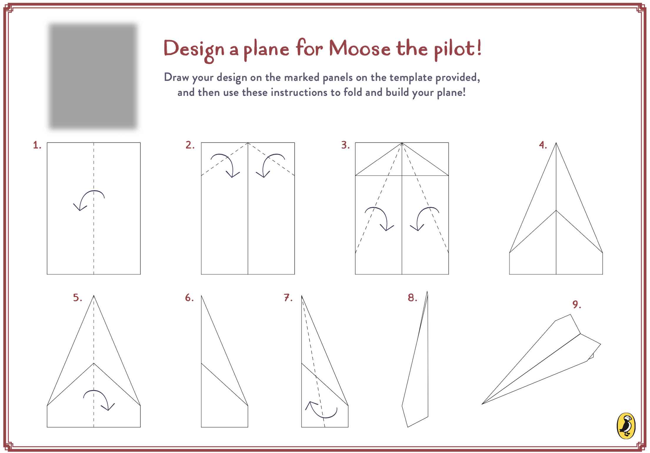Moose the Pilot paper planes