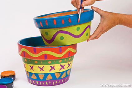 Go potty - how to make colour herb pots for kids