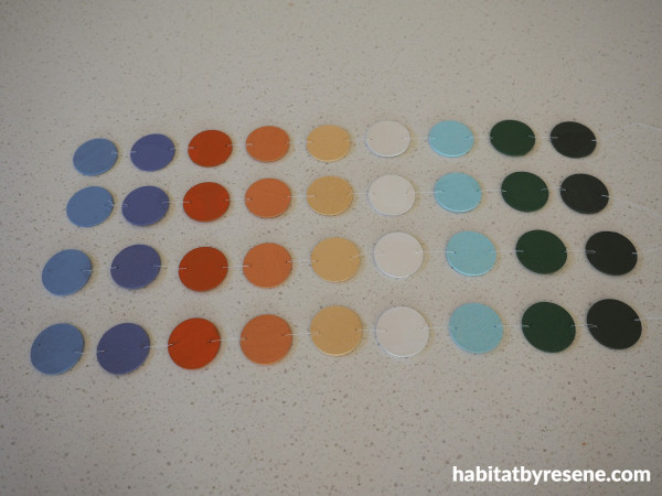 DIY colourful circle mobile