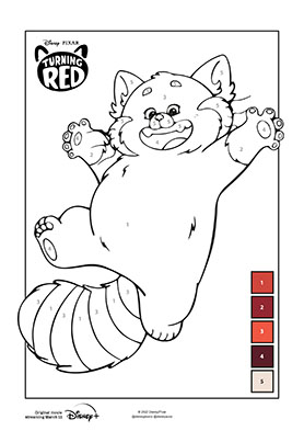 Turning Red Activity Page - Free printables