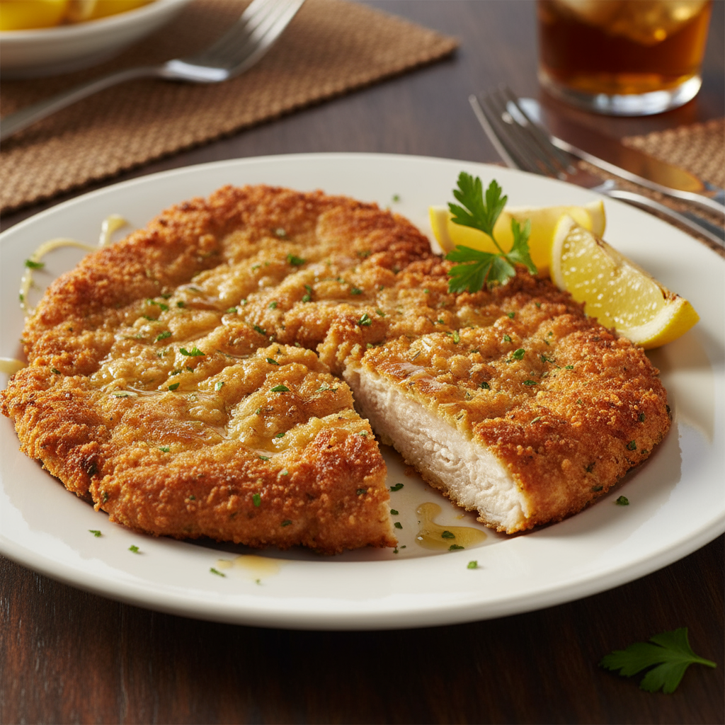 Super Crunchy Grilled Chicken Schnitzel