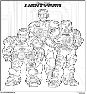 Lightyear - colouring page