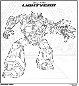 Lightyear - free colouring page