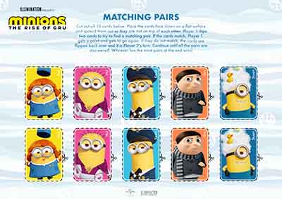 Minions Activity Page - Free printables