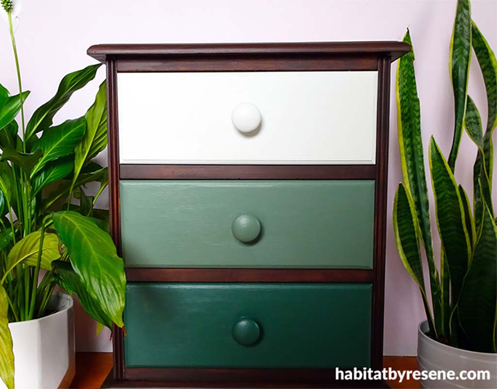 Give your bedside drawers an ombre update