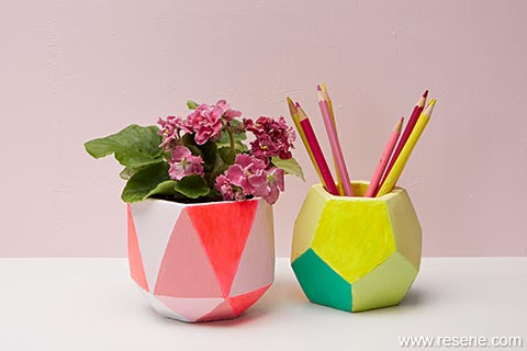 How to create your own geo fluoro pots