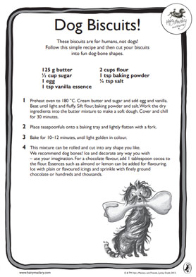 Hairy Maclary Activity Sheets - dog biscuits