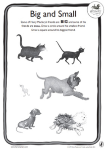 Hairy Maclary Activty Sheets - big and small
