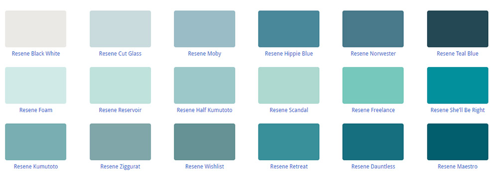 Resene blue tones