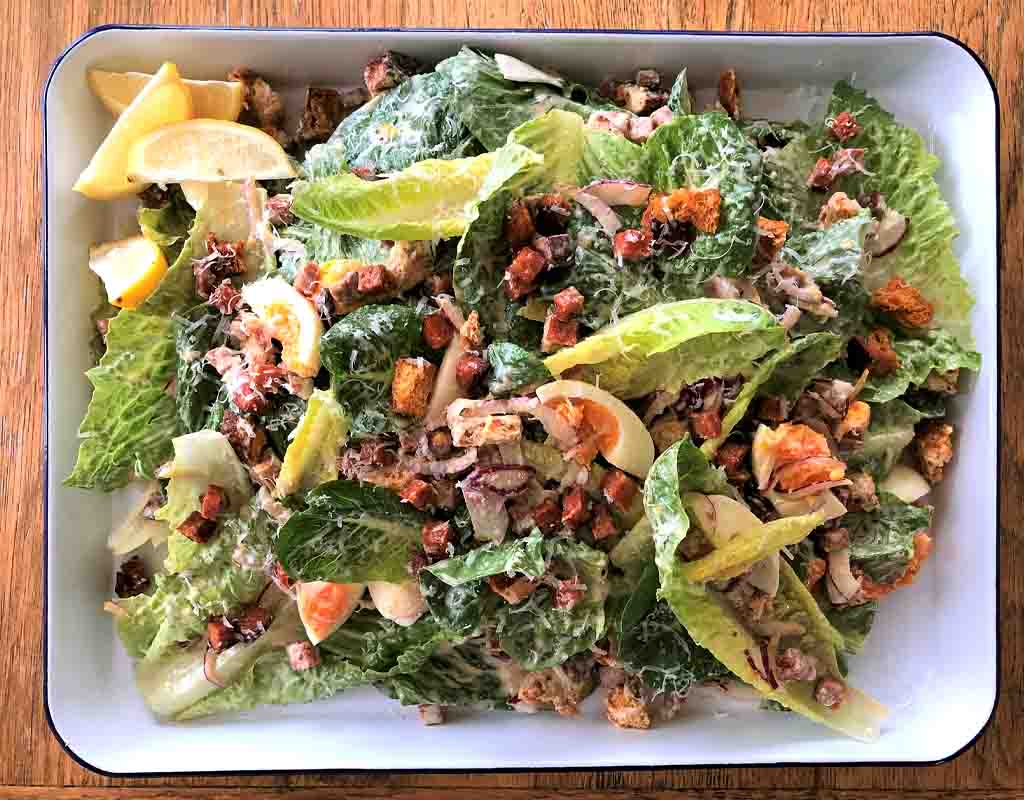 Chorizo Caesar Style Salad