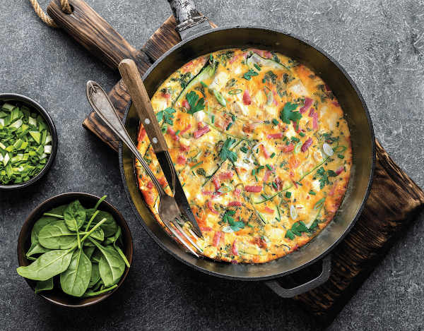 Summer Frittata with Hellers Bacon Strips