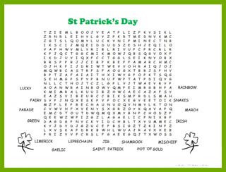 St Patricks word find level 3