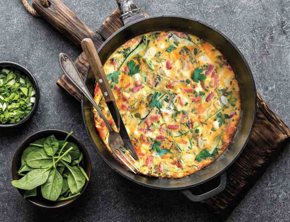 Summer Frittata with Bacon Strips