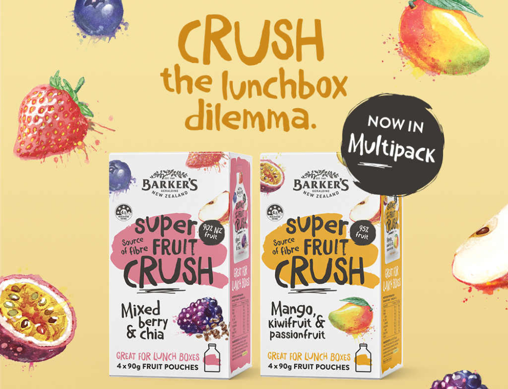 Barker’s Super Fruit Crush Multipack Pouches