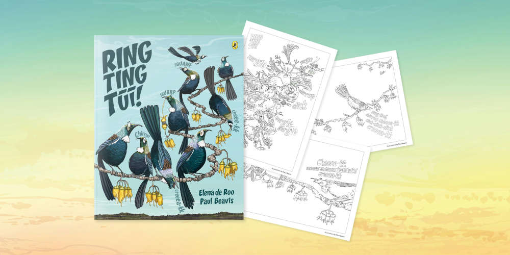 Ring Ting Tūī Colouring pages