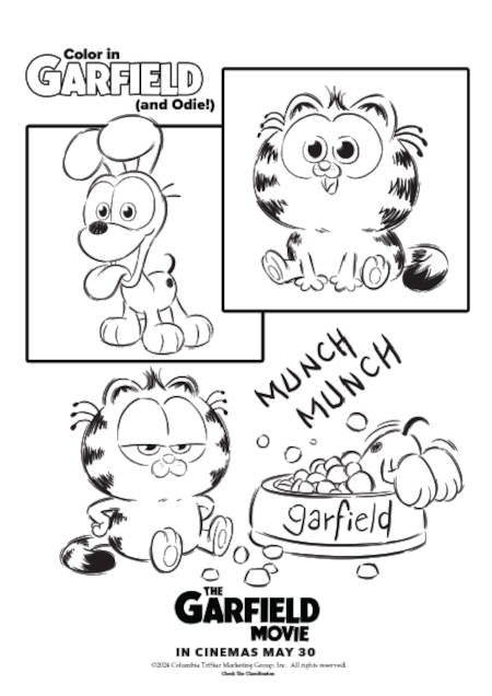 Colour in Garfield and Odie