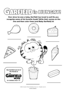 The Garfield Movie activity page