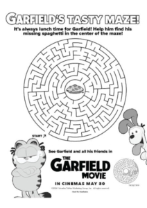 The Garfield Movie activity page
