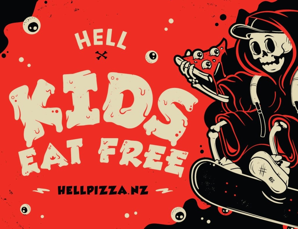 Win 1 of 5 double pizza e-vouchers from Hell Pizza!