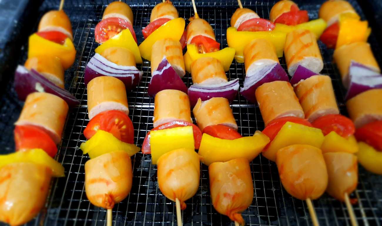 Sausage kebabs