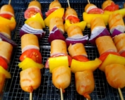 Easy sausage kebabs