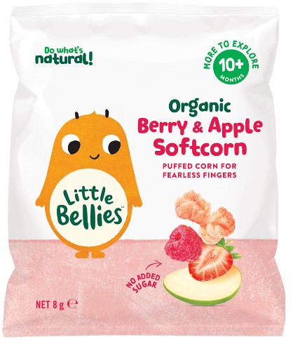 Little Bellies Berry & Apple Softcorn Organic Berry & Apple Softcorn