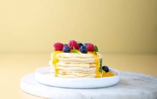 Fruity pancake stack