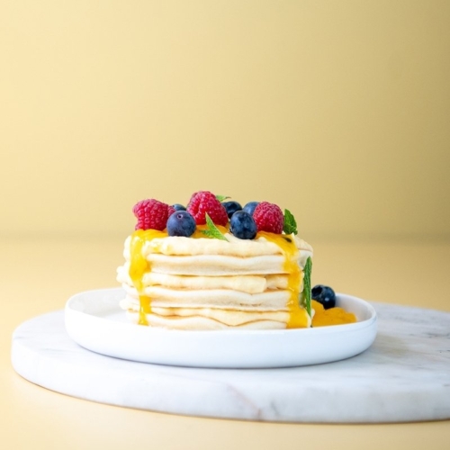 Fruity pancake stack