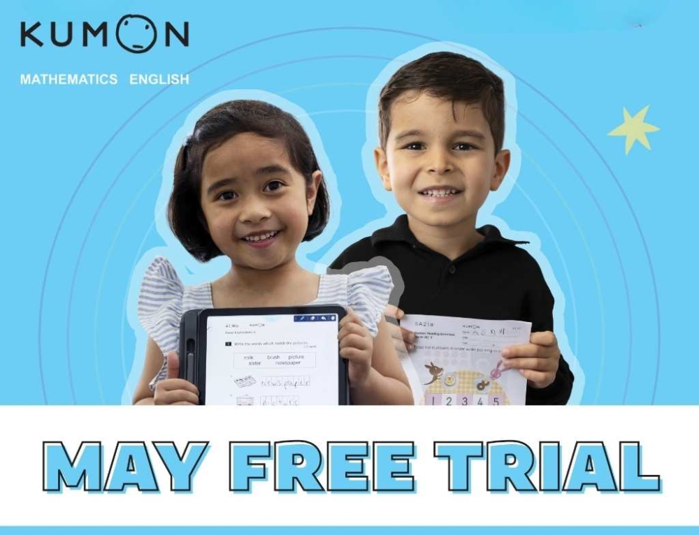 FREE two week trial with Kumon Maths or English